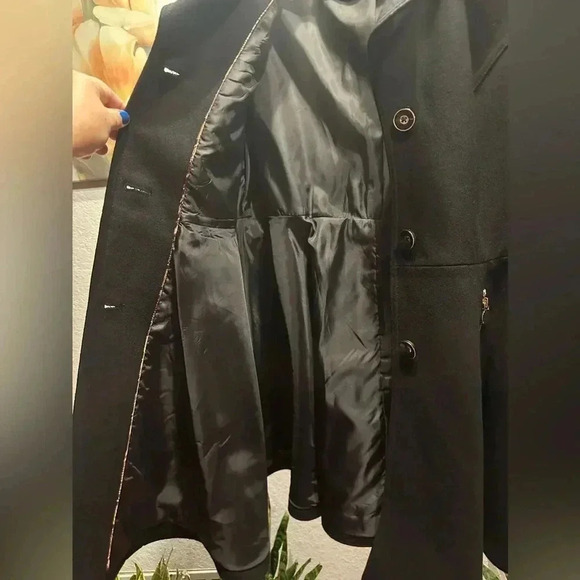 INC international Concepts black belted coat size L - Picture 9 of 12